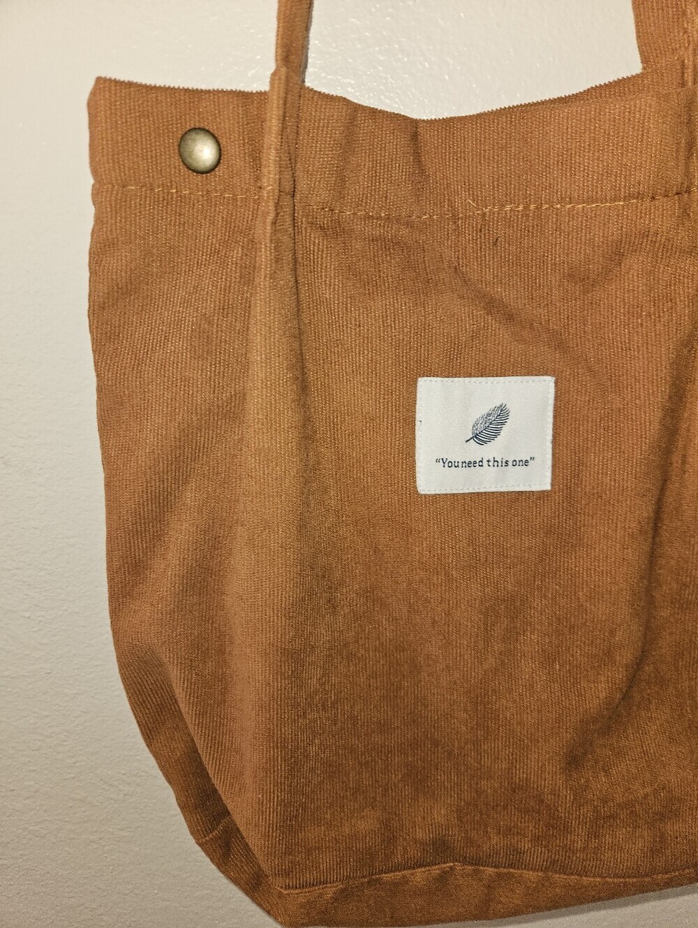 You Need This One Brown Corduroy Tote Bag - Picture 4 of 12